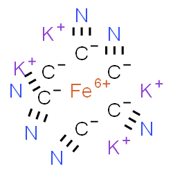 ChemSpider 2D Image | tetrapotassium iron(+6) cation hexacyanide | C6FeK4N6