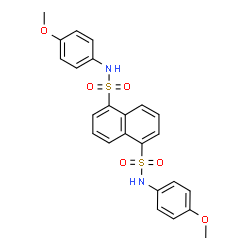 ChemSpider 2D Image | N,N'-Bis(4-methoxyphenyl)-1,5-naphthalenedisulfonamide | C24H22N2O6S2