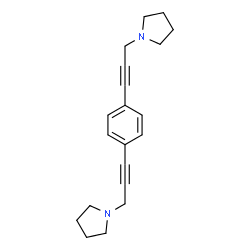 ChemSpider 2D Image | 1,1'-(1,4-Phenylenedi-1-propyne-1,3-diyl)dipyrrolidine | C20H24N2