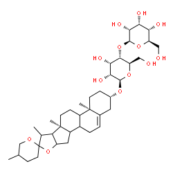 ChemSpider 2D Image | (3beta,8xi,9xi,14xi,16xi,17xi,20xi,22xi)-Spirost-5-en-3-yl 4-O-beta-D-allopyranosyl-beta-D-allopyranoside | C39H62O13