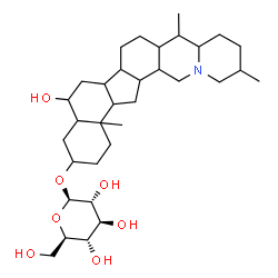 ChemSpider 2D Image | 6-Hydroxycevan-3-yl beta-D-glucopyranoside | C33H55NO7