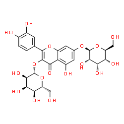 ChemSpider 2D Image | 7-(beta-L-Allopyranosyloxy)-2-(3,4-dihydroxyphenyl)-5-hydroxy-4-oxo-4H-chromen-3-yl beta-D-allopyranoside | C27H30O17