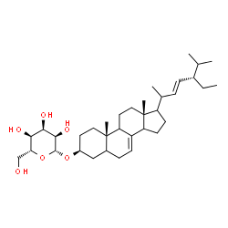 ChemSpider 2D Image | (3beta,9xi,14xi,17xi,20xi,22E)-Stigmasta-7,22-dien-3-yl beta-D-allopyranoside | C35H58O6