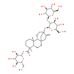 ChemSpider 2D Image | 1-O-[(5beta,8alpha,9beta,10alpha,13alpha)-13-{[2-O-(beta-D-Glucopyranosyl)-beta-D-glucopyranosyl]oxy}-18-oxokaur-16-en-18-yl]-beta-D-glucopyranose | C38H60O18