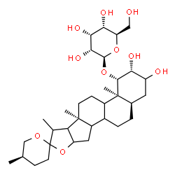 ChemSpider 2D Image | (1beta,2beta,5beta,8xi,9xi,14xi,16xi,17xi,20xi,22xi,25R)-2,3-Dihydroxyspirostan-1-yl beta-D-allopyranoside | C33H54O10
