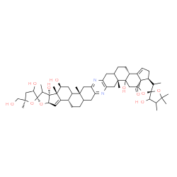 ChemSpider 2D Image | (2R,3'S,4a'S,5R,6b'R,11a'R,13'S,13a'S,13b'R,16a'R,17b'S,22a'R,24a'S)-3,3'',13',13b',22b'-Pentahydroxy-5-(hydroxymethyl)-4',4'',5,5'',5'',11a',13a',14',22a'-nonamethyl-4,4',4'',4a',5,5',5'',6b',7',8',8
a',9',11',11a',11b',12',13',13a',13b',14',16a',17b',18',19',19a',20',22',22a',22b',23'-triacontahydro-3H,3''H,24'H-dispiro[furan-2,15'-furo[3'',2'':3',4']cyclopenta[1',2':5,6]naphtho[1,2-b]pyrano[3'',
4'':2',3']cyclopenta[1',2':5,6]naphtho[1,2-i | C55H76N2O11