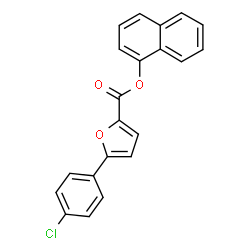 ChemSpider 2D Image | 1-Naphthyl 5-(4-chlorophenyl)-2-furoate | C21H13ClO3