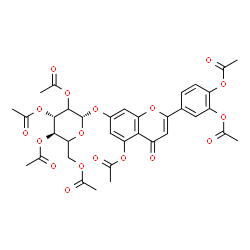ChemSpider 2D Image | 4-{5-Acetoxy-4-oxo-7-[(2,3,4,6-tetra-O-acetyl-beta-D-threo-hexopyranosyl)oxy]-4H-chromen-2-yl}-1,2-phenylene diacetate | C35H34O18