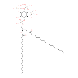 ChemSpider 2D Image | (2R)-3-{[({(1S,2S,3R,4S,5S,6S)-2,6-Dihydroxy-3,4-bis(phosphonooxy)-5-[(~32~P)phosphonooxy]cyclohexyl}oxy)(hydroxy)phosphoryl]oxy}-1,2-propanediyl dihexadecanoate | C41H82O22P332P