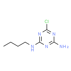 ChemSpider 2D Image | N-Butyl-6-chloro-1,3,5-triazine-2,4-diamine | C7H12ClN5