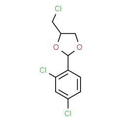ChemSpider 2D Image | 4-(Chloromethyl)-2-(2,4-dichlorophenyl)-1,3-dioxolane | C10H9Cl3O2