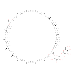 ChemSpider 2D Image | (2R,3R,5S)-2-[[(2S,7R,11R,15S,19S,22S,26S,30R,34R,38R,43R,47R,51S,55S,58S,62S,66R,70R)-38-(hydroxymethyl)-7,11,15,19,22,26,30,34,43,47,51,55,58,62,66,70-hexadecamethyl-1,4,37,40-tetraoxacyclodoheptacont-2-yl]methoxy]-6-[[(2R,3R,5S)-3,4,5-trihydroxy-6-(hydroxymethyl)tetrahydropyran-2-yl]oxymethyl]tetrahydropyran-3,4,5-triol | C98H192O16