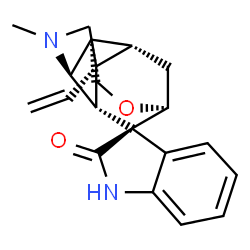 ChemSpider 2D Image | (1'S,2'S,3R,5'R,6'R,8'S,11'R)-4'-Methyl-2'-vinylspiro[indole-3,7'-[9]oxa[4]azatetracyclo[6.3.1.0~2,6~.0~5,11~]dodecan]-2(1H)-one | C20H22N2O2