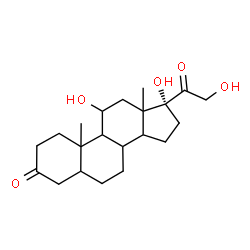 ChemSpider 2D Image | (8xi,9xi,10xi,13xi,14xi)-11,17,21-Trihydroxypregnane-3,20-dione | C21H32O5