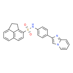ChemSpider 2D Image | N-[4-(Imidazo[1,2-a]pyridin-2-yl)phenyl]-1,2-dihydro-3-acenaphthylenesulfonamide | C25H19N3O2S