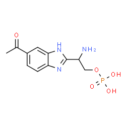 ChemSpider 2D Image | 2-(6-Acetyl-1H-benzimidazol-2-yl)-2-aminoethyl dihydrogen phosphate | C11H14N3O5P