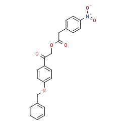 ChemSpider 2D Image | 2-[4-(Benzyloxy)phenyl]-2-oxoethyl (4-nitrophenyl)acetate | C23H19NO6