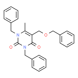 ChemSpider 2D Image | 1,3-dibenzyl-5-((benzyloxy)methyl)-6-methylpyrimidine-2,4(1H,3H)-dione | C27H26N2O3