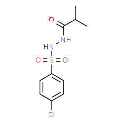 ChemSpider 2D Image | N'-[(4-Chlorophenyl)sulfonyl]-2-methylpropanehydrazide | C10H13ClN2O3S