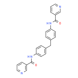 ChemSpider 2D Image | N,N'-(Methylenedi-4,1-phenylene)dinicotinamide | C25H20N4O2