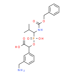 ChemSpider 2D Image | 8-[3-(Aminomethyl)phenyl]-6-hydroxy-5-isopropyl-3-oxo-1-phenyl-2,7-dioxa-4-aza-6-phosphanonan-9-oic acid 6-oxide | C21H27N2O7P