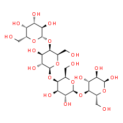 ChemSpider 2D Image | beta-D-Galactopyranosyl-(1->4)-beta-D-galactopyranosyl-(1->4)-beta-D-galactopyranosyl-(1->4)-alpha-D-glucopyranose | C24H42O21