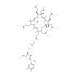 ChemSpider 2D Image | acetic acid;cobalt;[(2R,3S,4R,5S)-5-(5,6-dimethylbenzimidazol-1-yl)-4-hydroxy-2-(hydroxymethyl)tetrahydrofuran-3-yl] [1-methyl-2-[3-[(3R,4Z,9Z,12S,13S,14Z,17S,18S,19R)-2,13,18-tris(2-amino-2-oxo-ethyl)-7,12,17-tris(3-amino-3-oxo-propyl)-3,5,8,8,13,15,18,19-octamethyl-2,7,12,17-tetrahydro-1H-corrin-21-id-3-yl]propanoylamino]ethyl] phosphate | C64H92CoN13O16P
