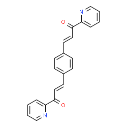ChemSpider 2D Image | (2E,2'E)-3,3'-(1,4-Phenylene)bis[1-(2-pyridinyl)-2-propen-1-one] | C22H16N2O2