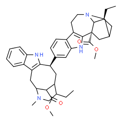 ChemSpider 2D Image | Methyl (5xi)-13-[(3beta)-17-methoxy-17-oxo-19,20-dihydrovobasan-3-yl]ibogamine-18-carboxylate | C42H52N4O4