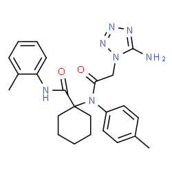 ChemSpider 2D Image | 1-{[(5-Amino-1H-tetrazol-1-yl)acetyl](4-methylphenyl)amino}-N-(2-methylphenyl)cyclohexanecarboxamide | C24H29N7O2