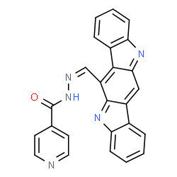 ChemSpider 2D Image | N'-[(Z)-Indolo[3,2-b]carbazol-6-ylmethylene]isonicotinohydrazide | C25H15N5O