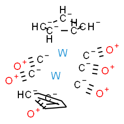 ChemSpider 2D Image | carbon monoxide; cyclopenta-1,3-diene; cyclopentane; tungsten | C16H10O6W2