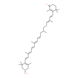 ChemSpider 2D Image | (3'S)-3'-Hydroxy-11,12,13,14-tetrahydro-beta,beta-caroten-4-one | C40H58O2