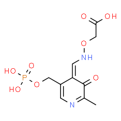 ChemSpider 2D Image | ({[(Z)-{2-Methyl-3-oxo-5-[(phosphonooxy)methyl]-4(3H)-pyridinylidene}methyl]amino}oxy)acetic acid | C10H13N2O8P