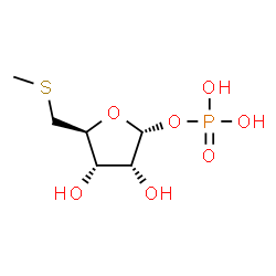 ChemSpider 2D Image | S-Methyl-5-thio-alpha-D-ribose 1-phosphate | C6H13O7PS