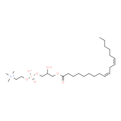 ChemSpider 2D Image | 2-Hydroxy-3-[(9Z,12Z)-9,12-octadecadienoyloxy]propyl 2-(trimethylammonio)ethyl phosphate | C26H50NO7P