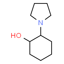 ChemSpider 2D Image | 2-(1-Pyrrolidinyl)cyclohexanol | C10H19NO