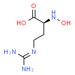 ChemSpider 2D Image | (2S)-4-[(Diaminomethylene)amino]-2-(hydroxyamino)butanoic acid | C5H12N4O3