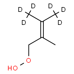 ChemSpider 2D Image | 2-Methyl-3-(~2~H_3_)methyl(4,4,4-~2~H_3_)-2-buten-1-yl hydroperoxide | C6H6D6O2
