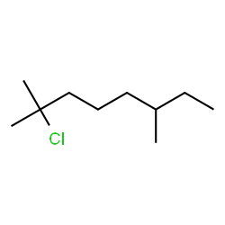 ChemSpider 2D Image | 2-Chloro-2,6-dimethyloctane | C10H21Cl