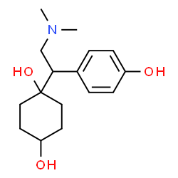 ChemSpider 2D Image | 1-[2-(Dimethylamino)-1-(4-hydroxyphenyl)ethyl]-1,4-cyclohexanediol | C16H25NO3