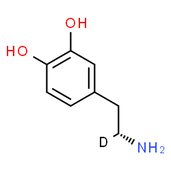 ChemSpider 2D Image | 4-[(2R)-2-Amino(2-~2~H_1_)ethyl]-1,2-benzenediol | C8H10DNO2