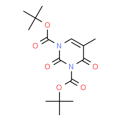 ChemSpider 2D Image | Di-tert-butyl 5-methyl-2,4-dioxopyrimidine-1,3(2H,4H)-dicarboxylate | C15H22N2O6
