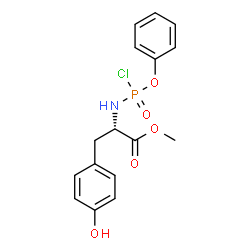 ChemSpider 2D Image | Methyl N-[chloro(phenoxy)phosphoryl]-L-tyrosinate | C16H17ClNO5P