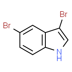 ChemSpider 2D Image | 3,5-Dibromo-1H-indole | C8H5Br2N