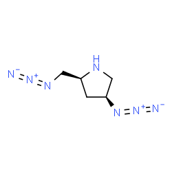 ChemSpider 2D Image | (2S,4S)-4-Azido-2-(azidomethyl)pyrrolidine | C5H9N7