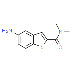 ChemSpider 2D Image | 5-Amino-N,N-dimethyl-1-benzothiophene-2-carboxamide | C11H12N2OS