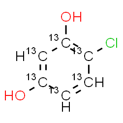 ChemSpider 2D Image | 4-Chloro-1,3-(~13~C_6_)benzenediol | 13C6H5ClO2