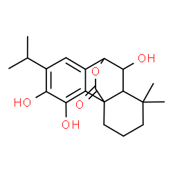 ChemSpider 2D Image | 6,11,12-Trihydroxy-7,20-epoxyabieta-8(14),9(11),12-trien-20-one | C20H26O5