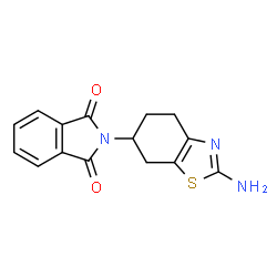 ChemSpider 2D Image | 2-Amino-6-phthalimido-4,5,6,7-tetrahydrobenzothiazole | C15H13N3O2S